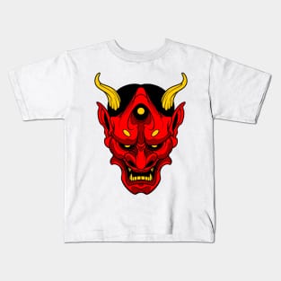 red oni mask Kids T-Shirt